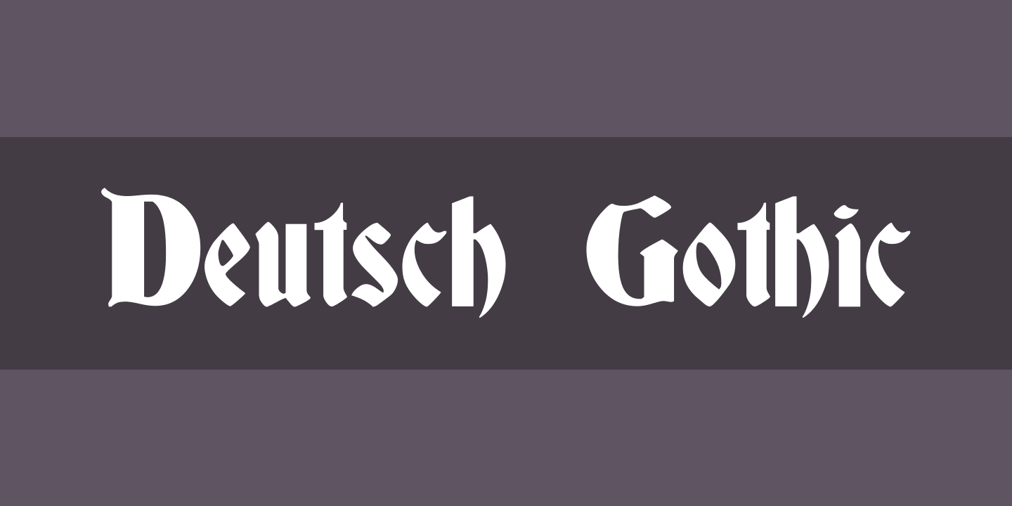 Шрифт Deutsch Gothic
